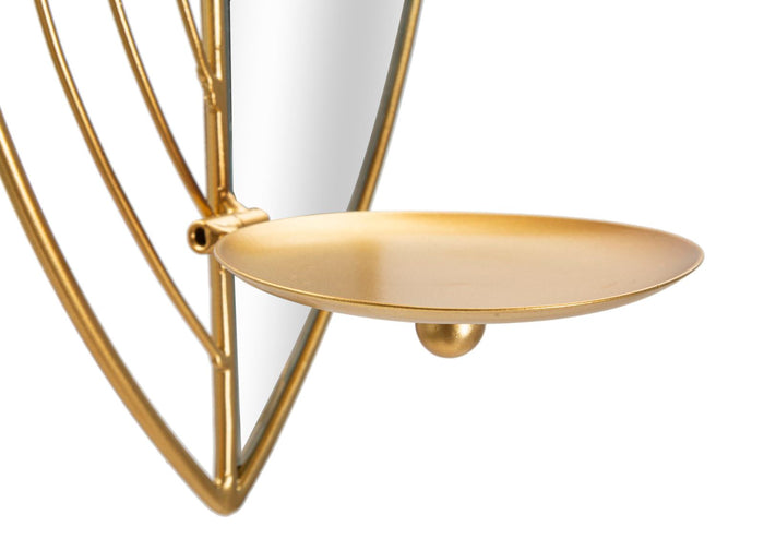 Mauro Ferretti Leaf Set van 2 wandkandelaars in goud metaal