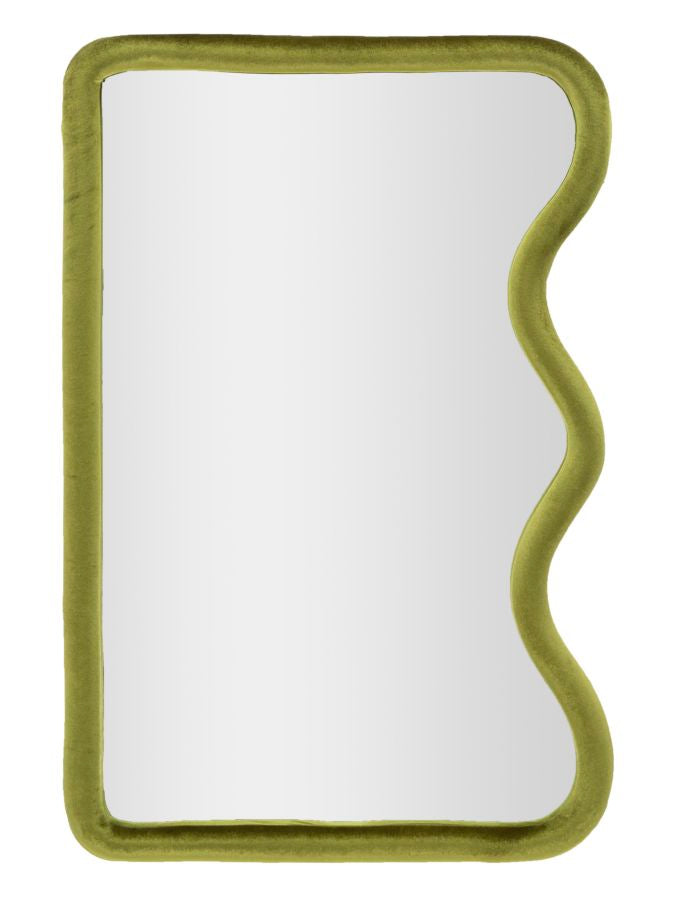 Mauro Ferretti Tod Wandspiegel in grijs fluweel