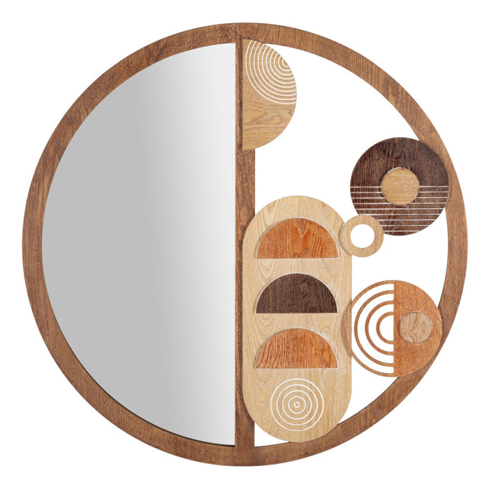 Mauro Ferretti Block Bruine houten wandspiegel