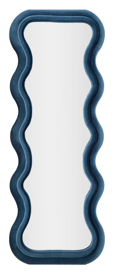 Mauro Ferretti Emily Wandspiegel in blauw fluweel