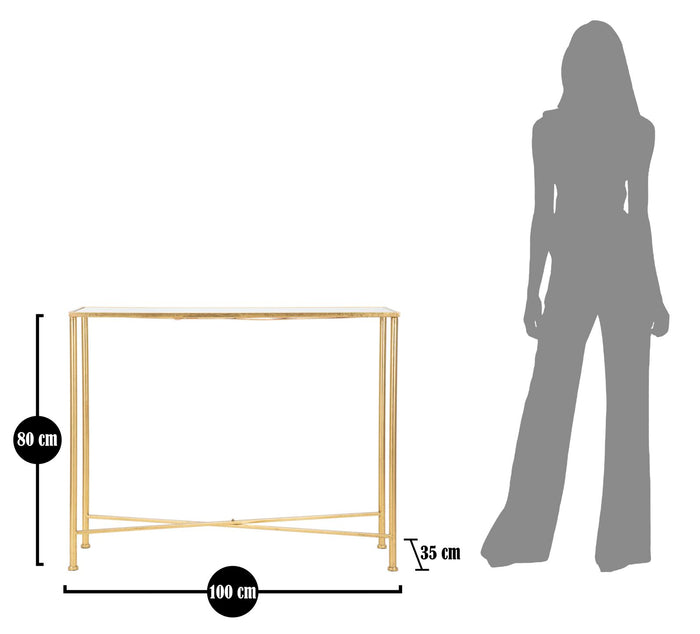 Mauro Ferretti Butterflies Console in goud metaal met vlinders