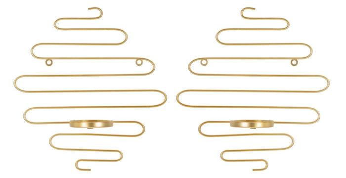 Mauro Ferretti Alid Set van 2 wandkandelaars in goud metaal