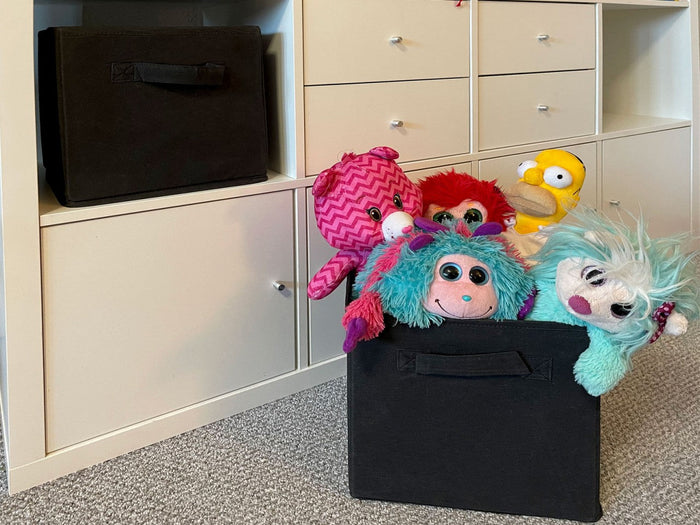 SVJ Opvouwbare Opbergbox Vierkant - 27x28x27 cm - Zwart - Set van 6