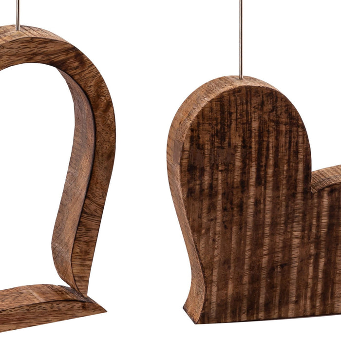 SVJ Fotolijstje  - 3 x 18 x 16 cm - Hout - Bruin - Set van 2