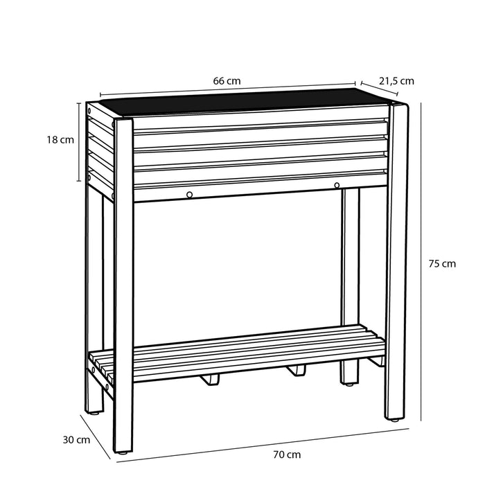 Mica Decorations Glenwood Plantenbak voor Buiten - Acaciahout - Bruin