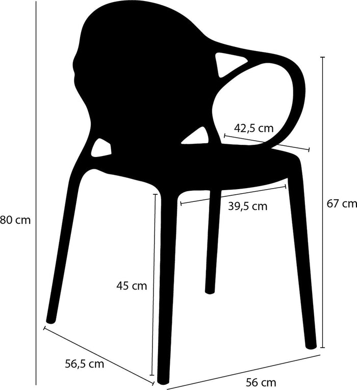 Mica Decorations Nebraska Tuinstoel - Polypropyleen - Oker