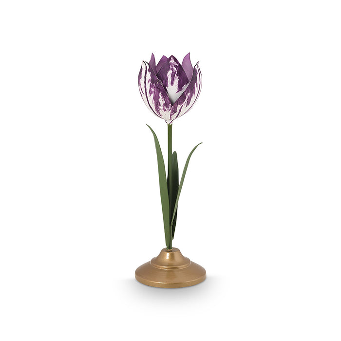 Pip Studio - Tulpen Kandelaar - Woonaccessoire - Lila - 21cm - 2 stuks