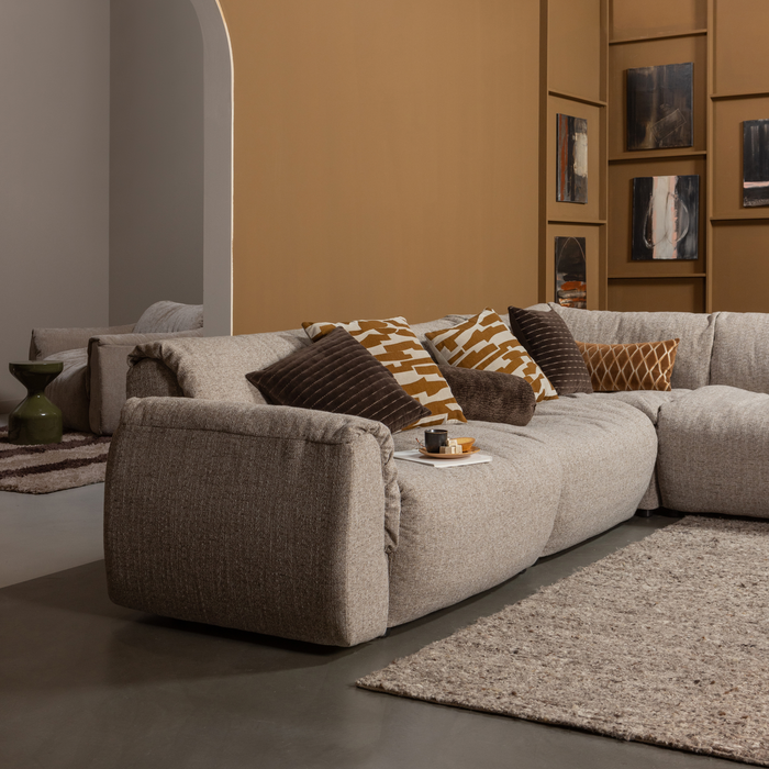 WOOOD Isai Kussens - Katoen - Bruin - Set van 3