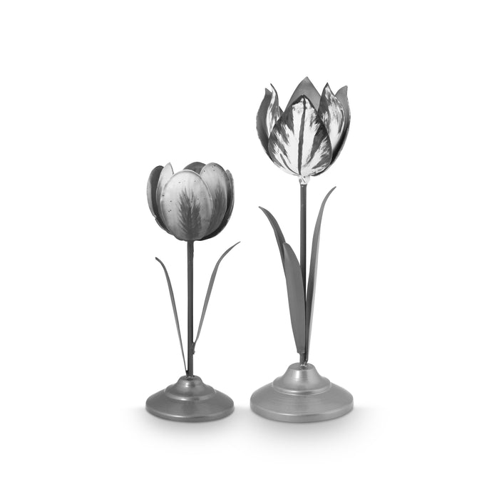 Pip Studio - Tulpen Kandelaar - Woonaccessoire - Lila - 21cm - 2 stuks