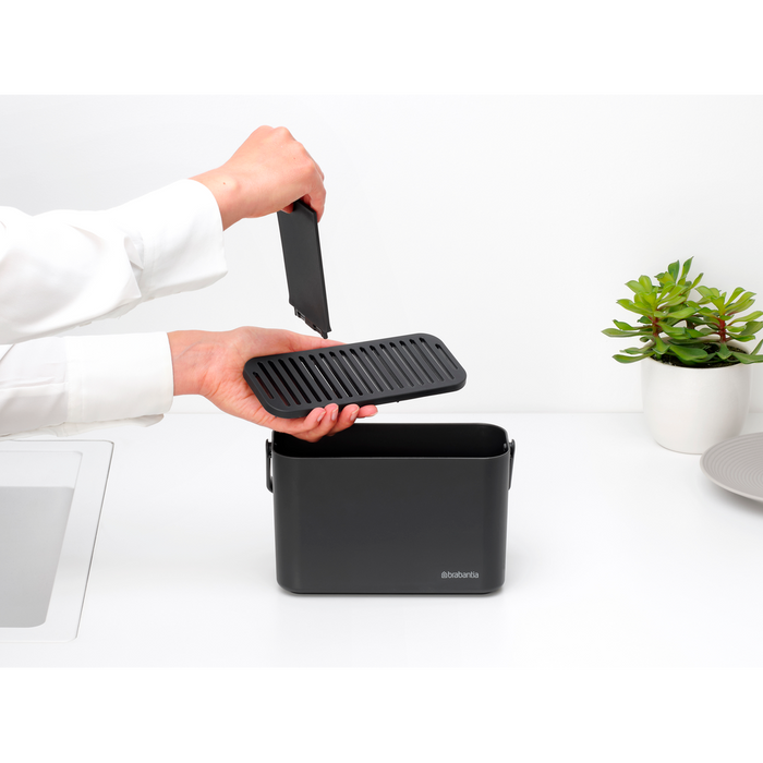 SinkSide aanrecht organiser met vaatdoekhouder - Dark Grey