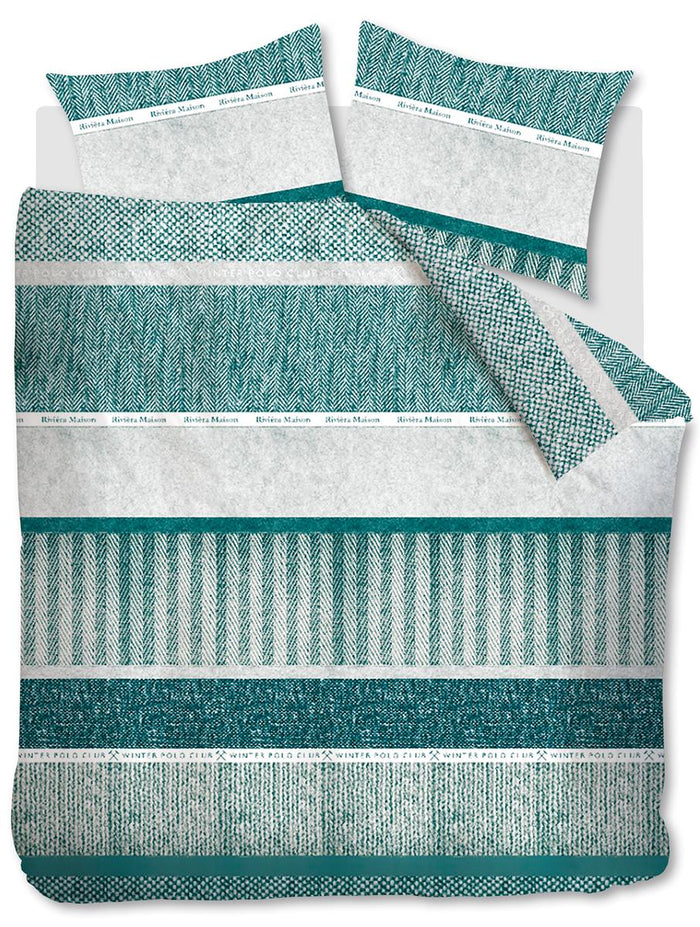 Riviera Maison Happy Winter  dekbedovertrek - 260x200|220 - Groen