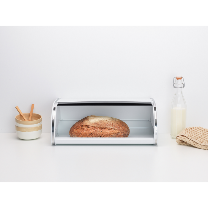 Broodtrommel met schuifdeksel - White