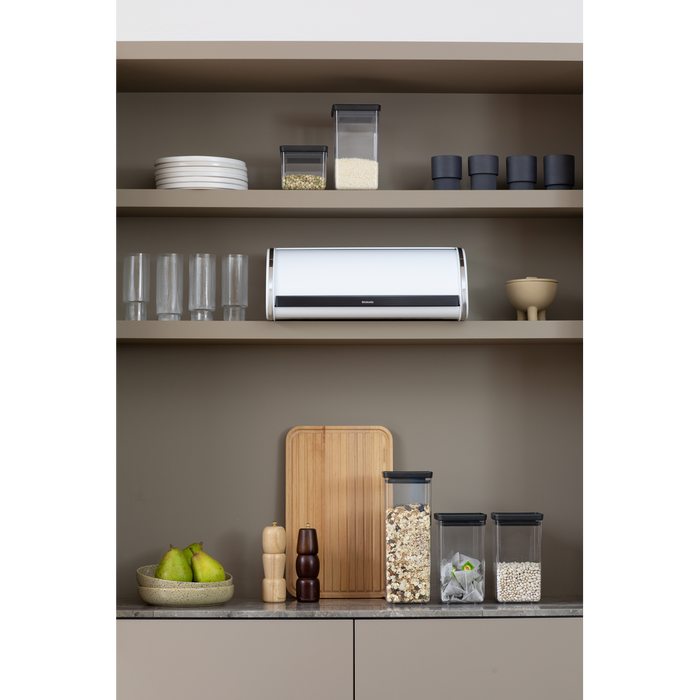 Broodtrommel met schuifdeksel - White