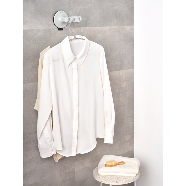 Inklapbare kledinghaak met zuignap - Light Grey