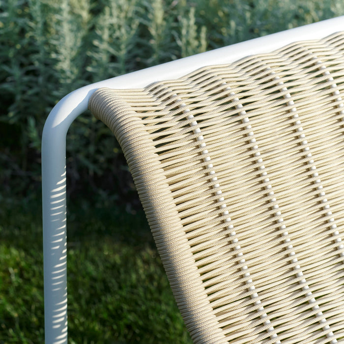 HAY Palissade Cord Lounge Chair Low - Crème Wit