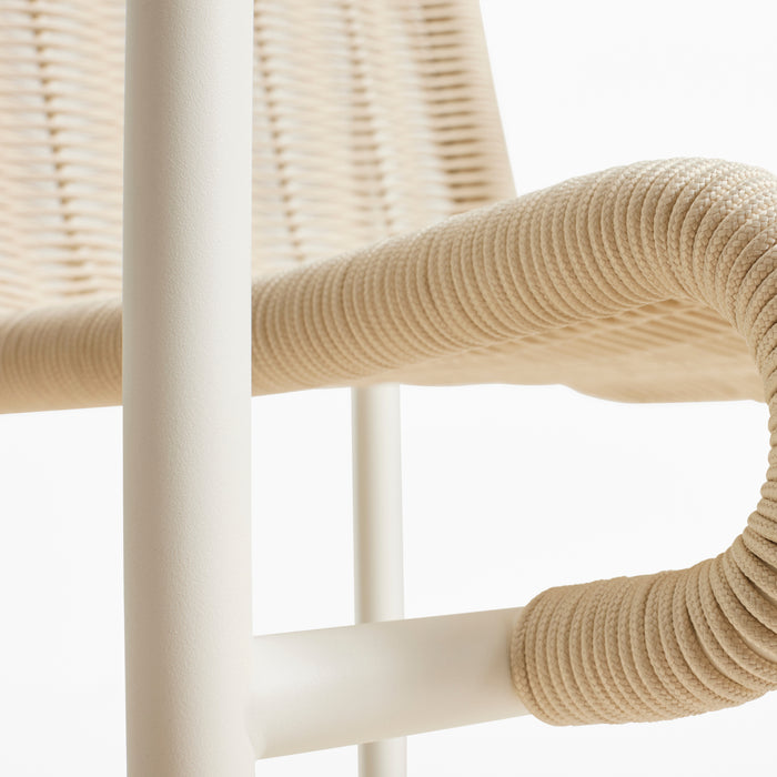 HAY Palissade Cord Lounge Chair Low - Crème Wit