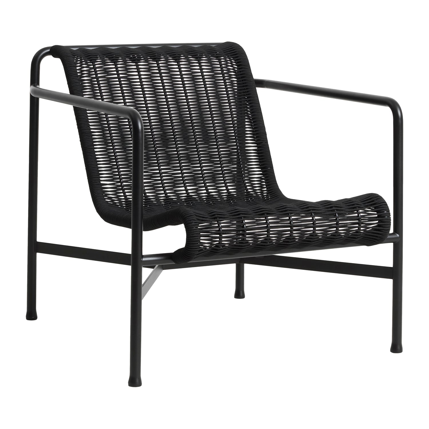 HAY Palissade Cord Lounge Chair Low - Antraciet