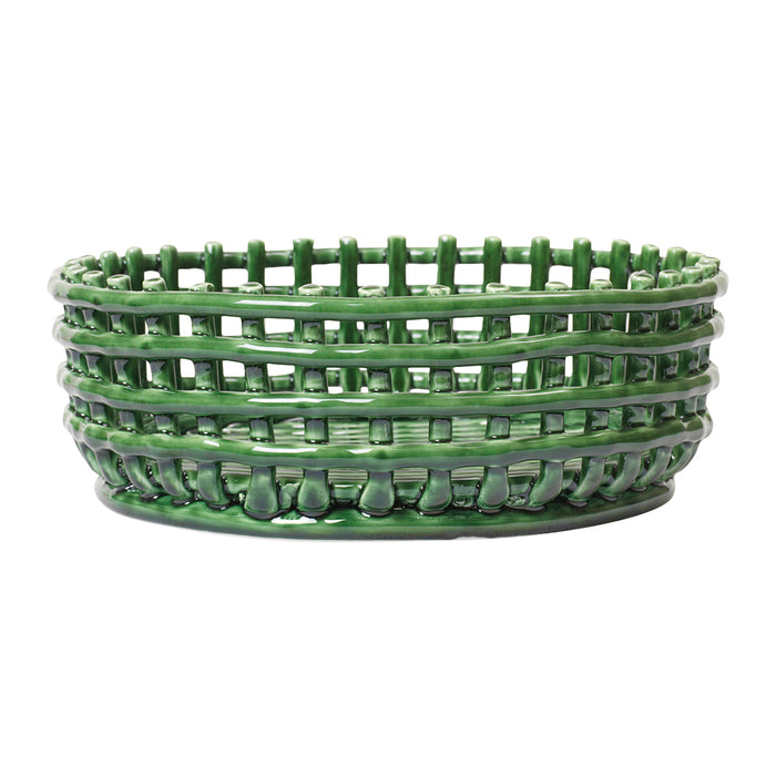 Ferm Living Ceramic Centrepiece Schaal - Emerald Green