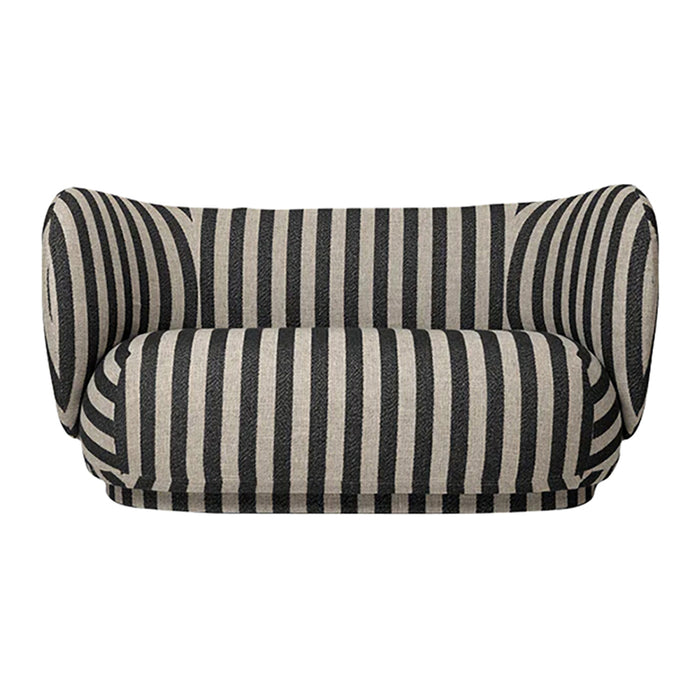 Ferm LIVING Rico Wolblend 2-zitsbank - Zand / Zwart