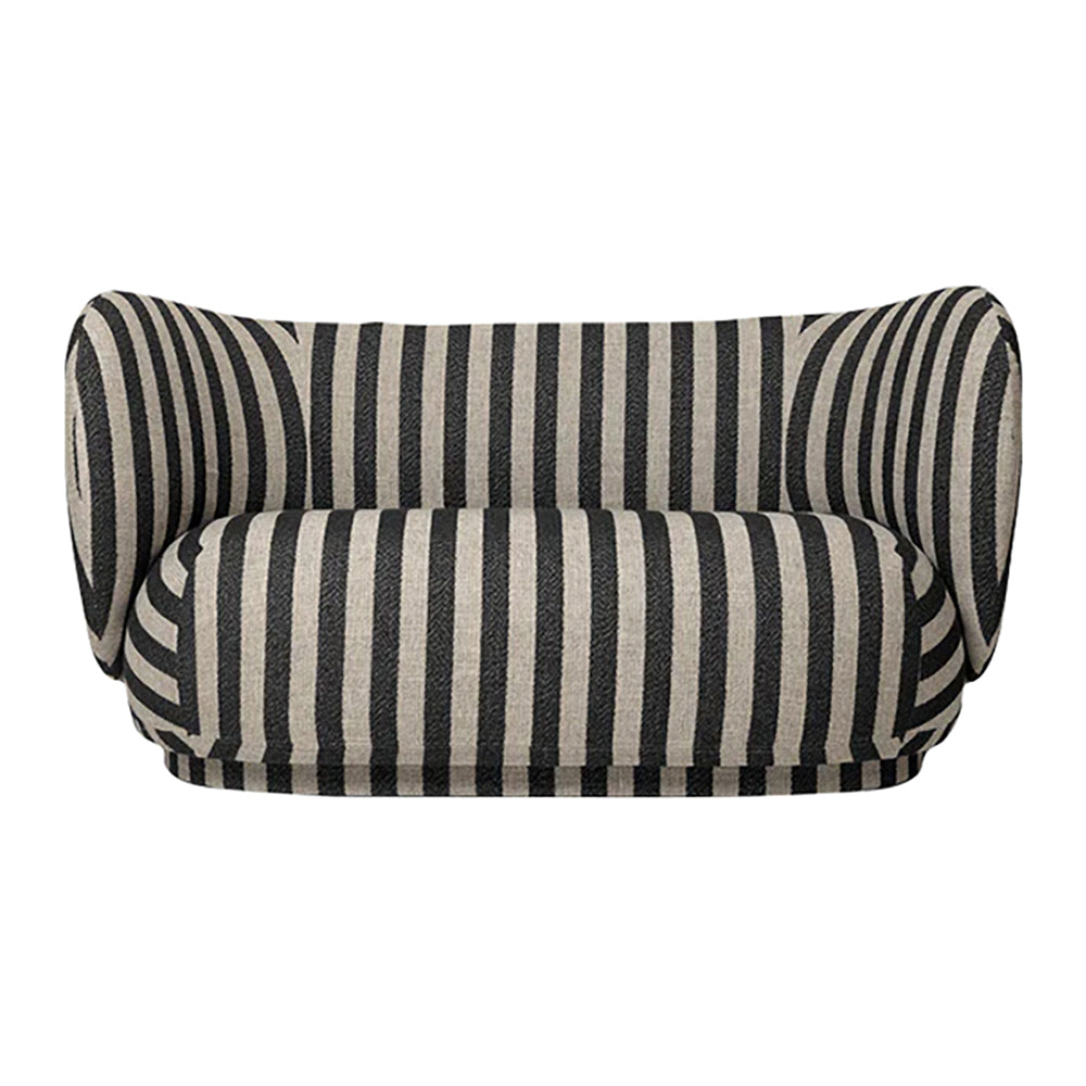 Ferm LIVING Rico Wolblend 2-zitsbank - Zand / Zwart