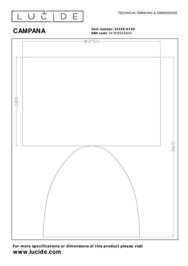 Lucide CAMPANA Tafellamp - Transparant