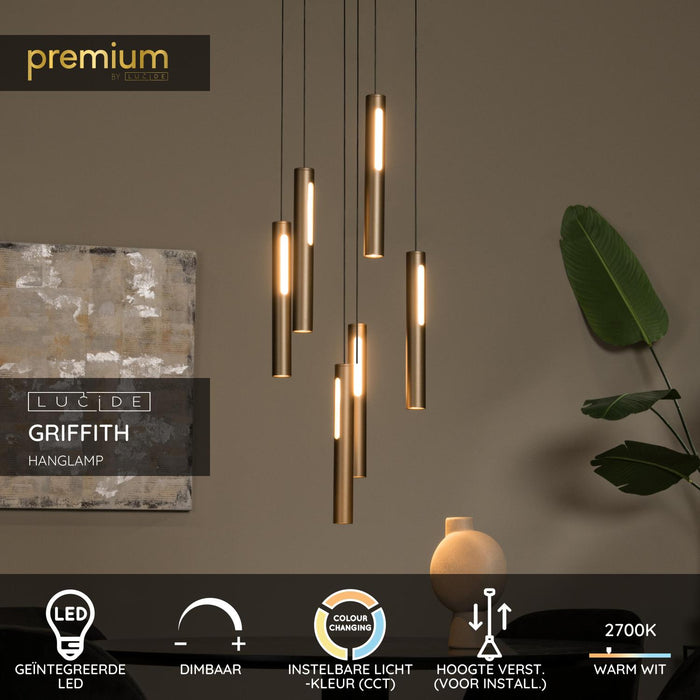Lucide Premium GRIFFITH Hanglamp - Brons
