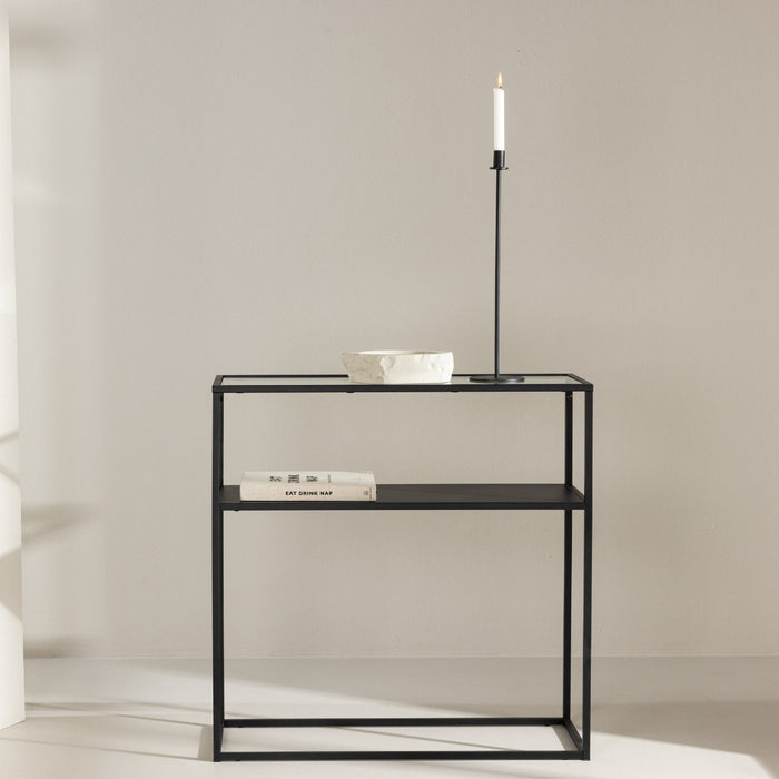 Fjôrd - Sidetable Zwart 30cm - Glas - Bogóta