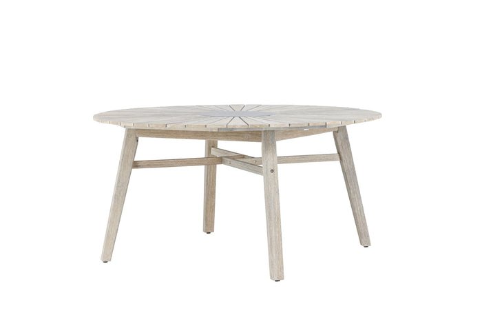 Fjôrd - Eettafel Wit Ø150cm - Acaciahout- Rives