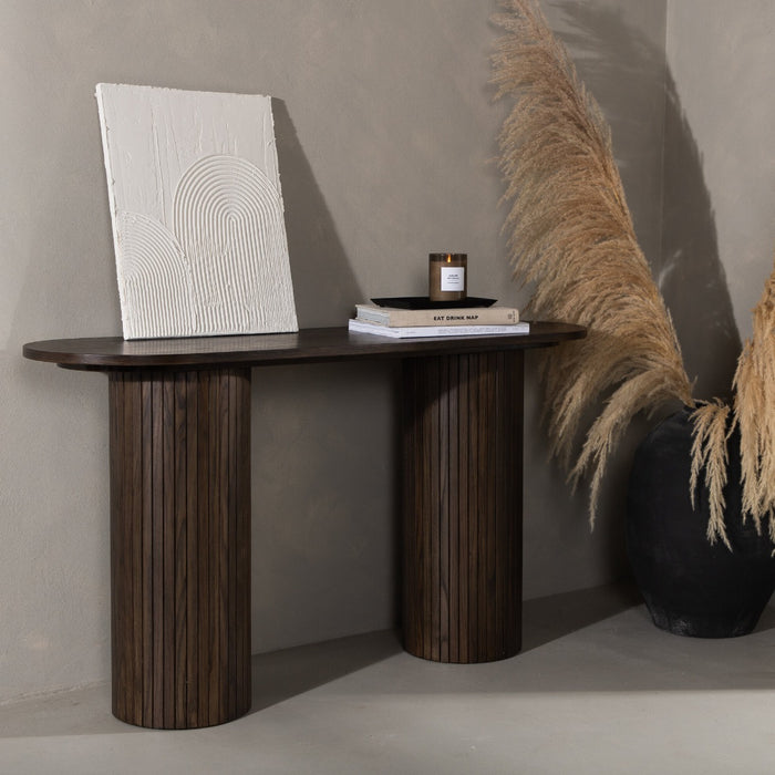 Fjôrd - Sidetable Bruin 130cm - Fineer - Bianca