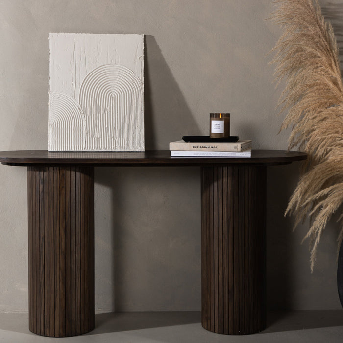 Fjôrd - Sidetable Bruin 130cm - Fineer - Bianca