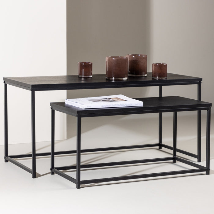 Fjôrd - Salontafel Zwart 100cm MDF - Mallan