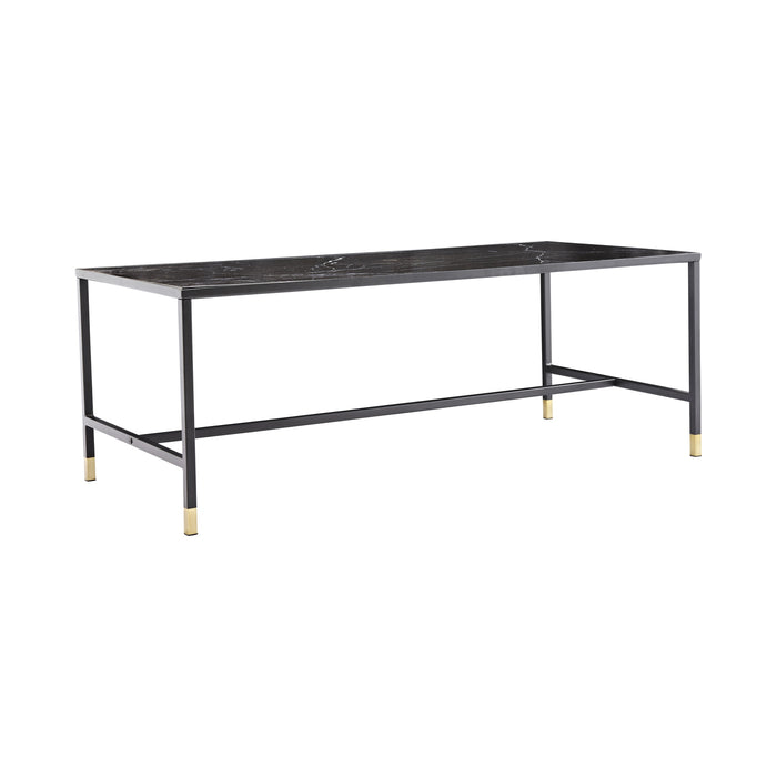 Fjôrd - Salontafel Zwart Goud 130cm - Glas - Dipp