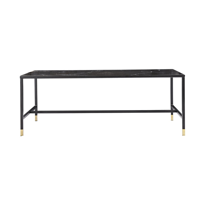 Fjôrd - Salontafel Zwart Goud 130cm - Glas - Dipp