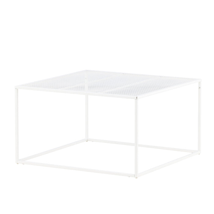 Fjôrd - Salontafel Wit 80cm - Staal - Netz