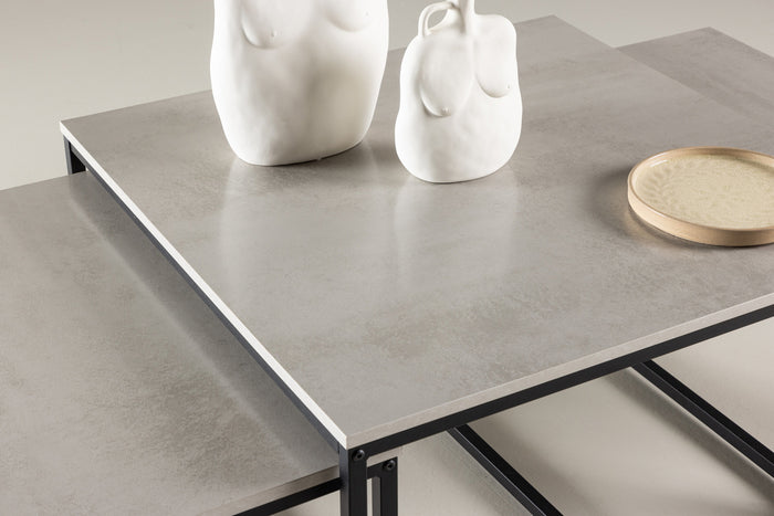 Fjôrd - Salontafel Stonelook 80cm - Stone - Solna