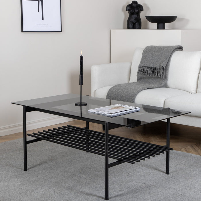 Fjôrd - Salontafel Zwart Smoked 120cm - Glas - Von