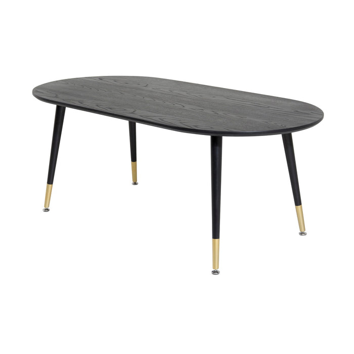 Fjôrd - Salontafel Zwart Ovaal 120cm - MDF - Dipp
