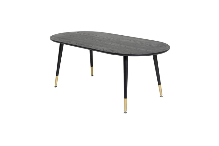 Fjôrd - Salontafel Zwart Ovaal 120cm - MDF - Dipp