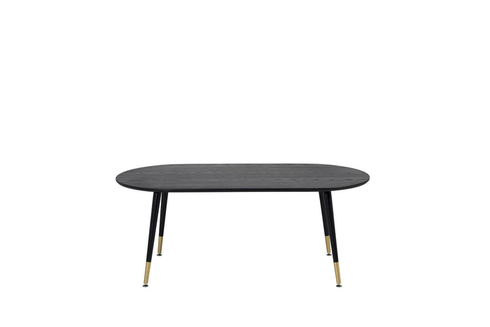Fjôrd - Salontafel Zwart Ovaal 120cm - MDF - Dipp