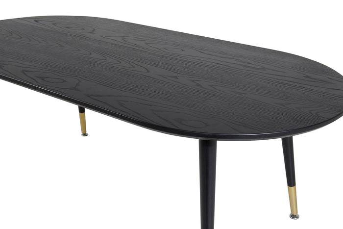 Fjôrd - Salontafel Zwart Ovaal 120cm - MDF - Dipp