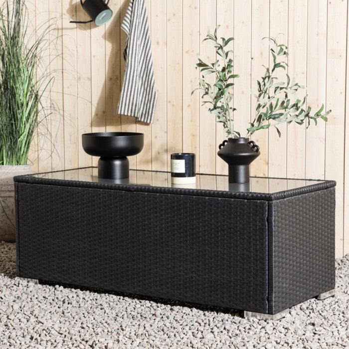 Fjôrd - Salontafel Zwart 120cm - Glas - London