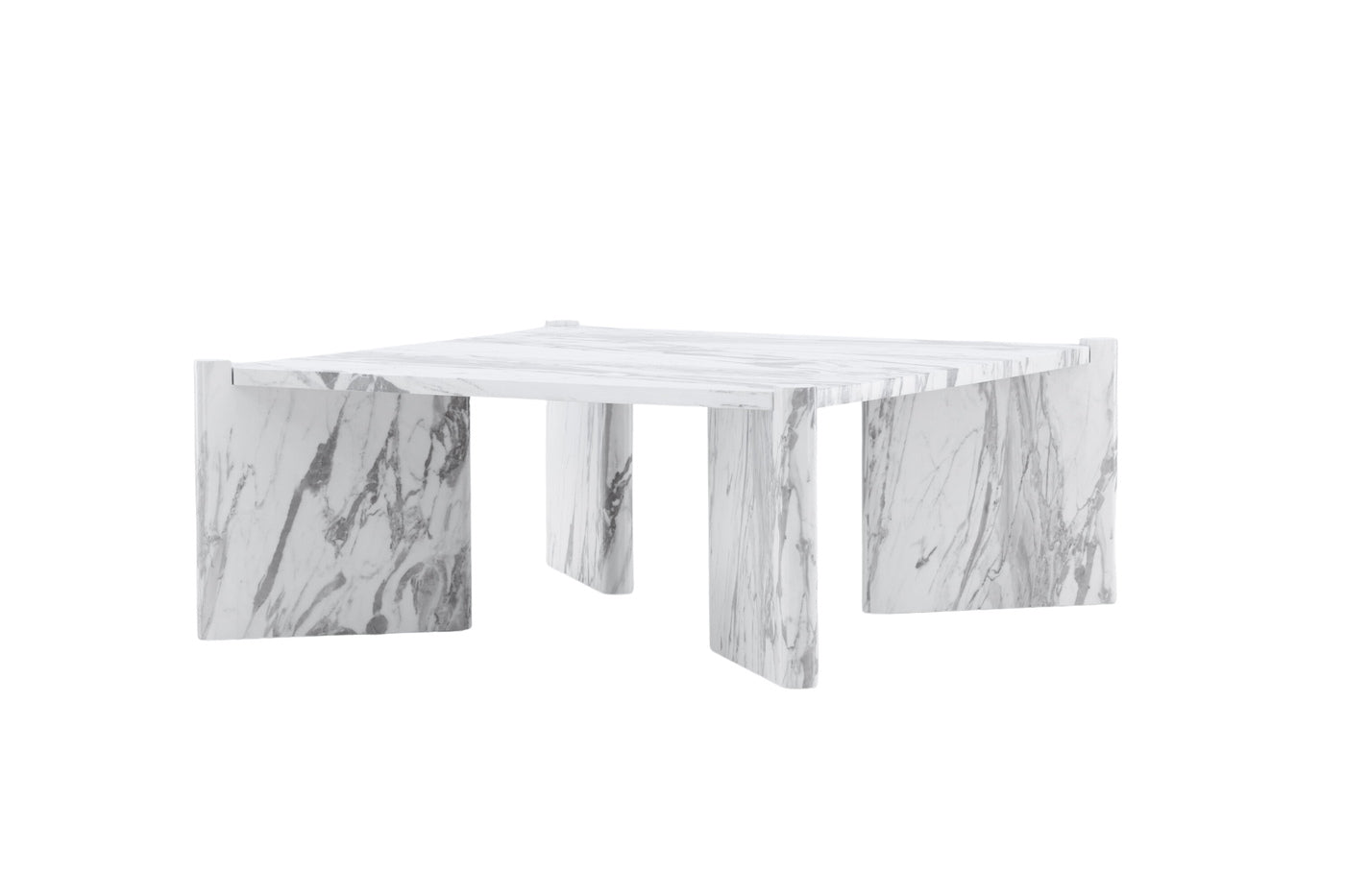 Fjôrd - Salontafel Wit Marmerlook 100cm - MDF - Rogaland