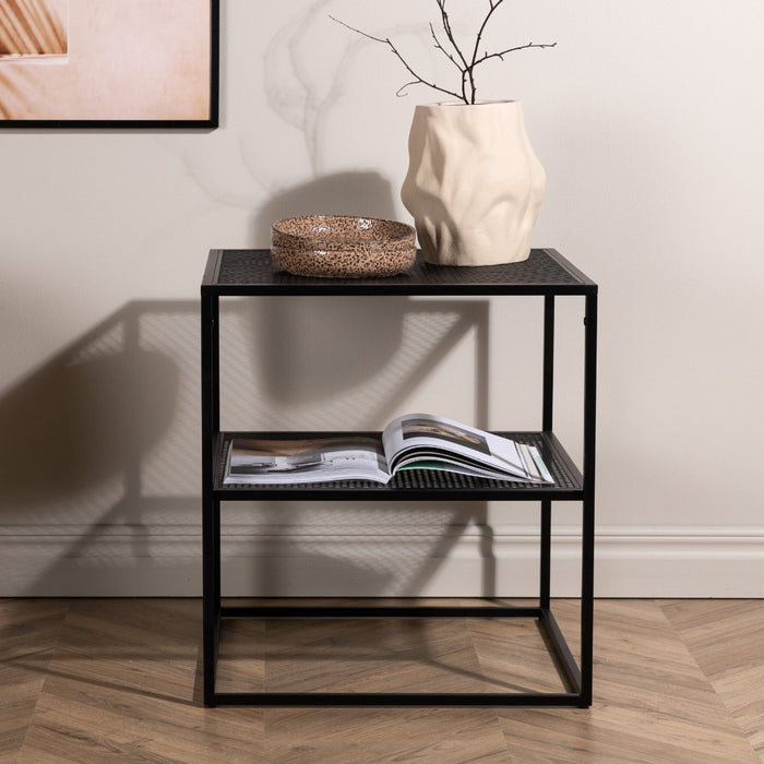 Fjôrd - Bijzettafel Zwart 65cm - Staal - Netz