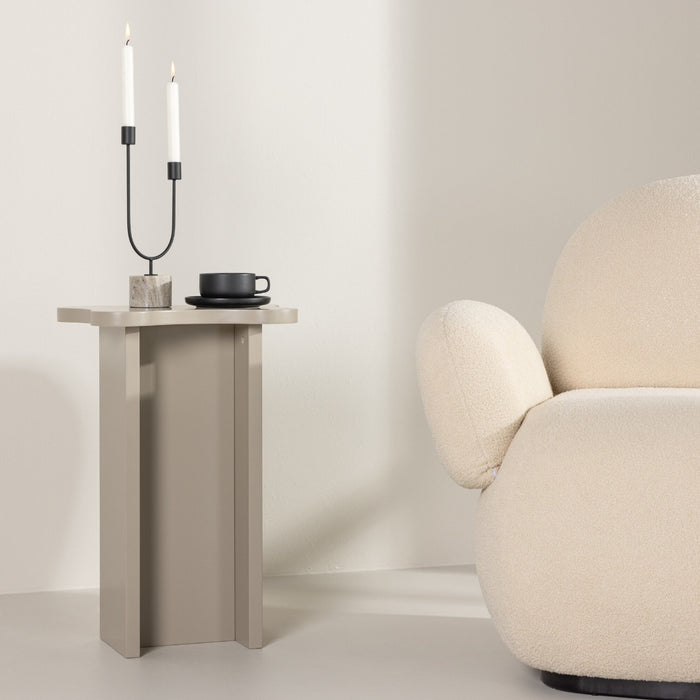 Fjôrd - Bijzettafel Taupe 42cm - MDF - Molde