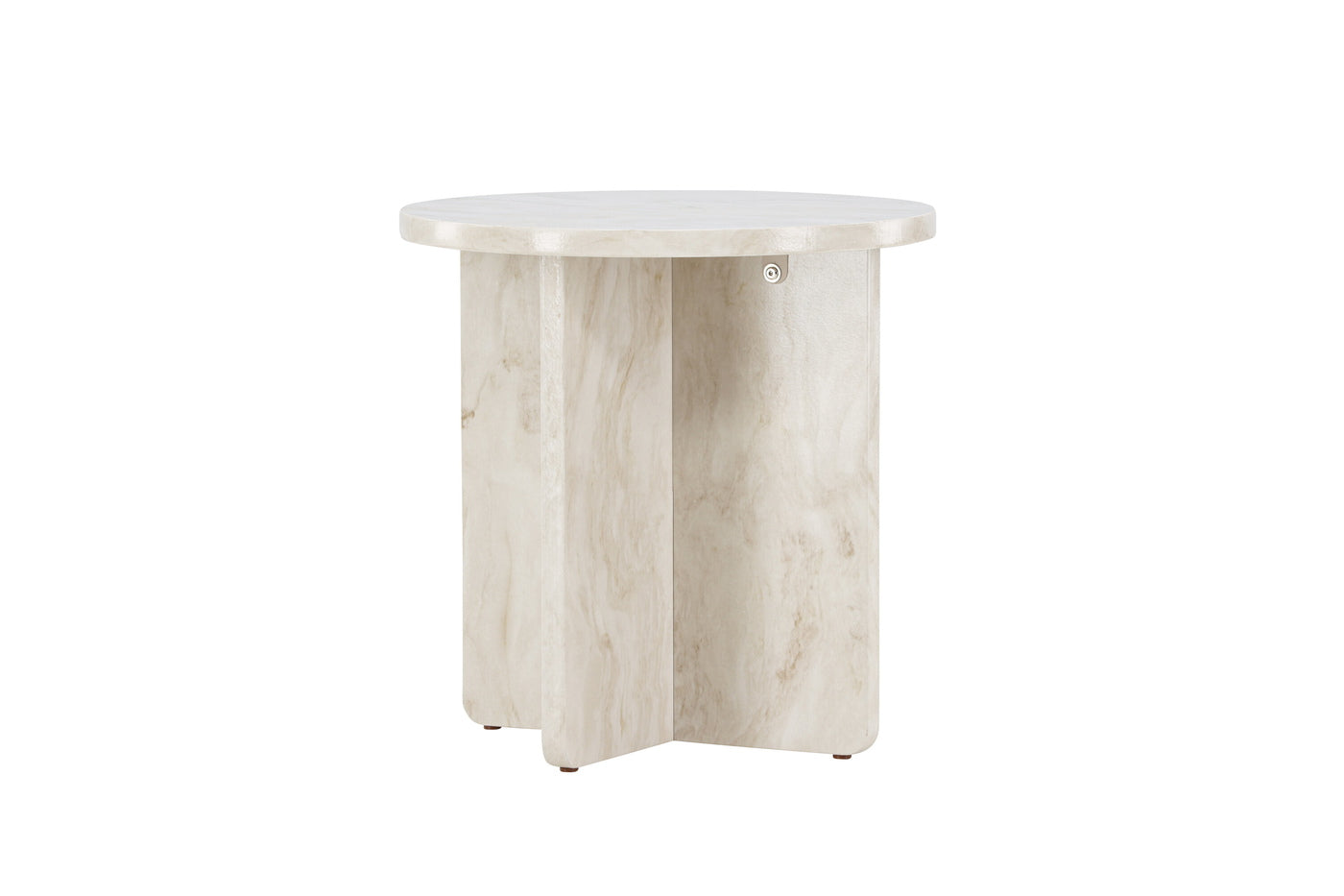 Fjôrd - Bijzettafel Beige Ø50cm - MDF - Ålesund