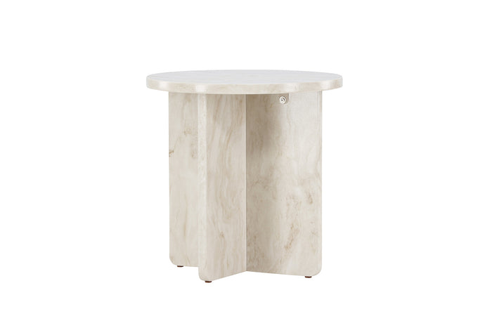 Fjôrd - Bijzettafel Beige Ø50cm - MDF - Ålesund