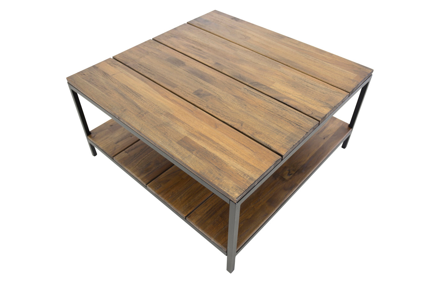 Fjôrd - Salontafel Zwart 80cm - Teakhout - Padang