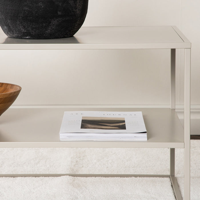 Fjôrd - Salontafel Beige 120cm - Staal