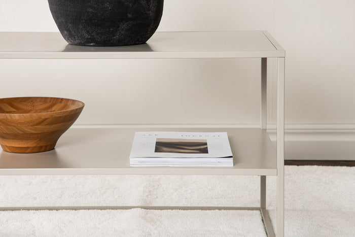 Fjôrd - Salontafel Beige 120cm - Staal