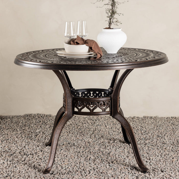 Fjôrd - Tuintafel Bruin Ø100cm - Metaal - Coimbra